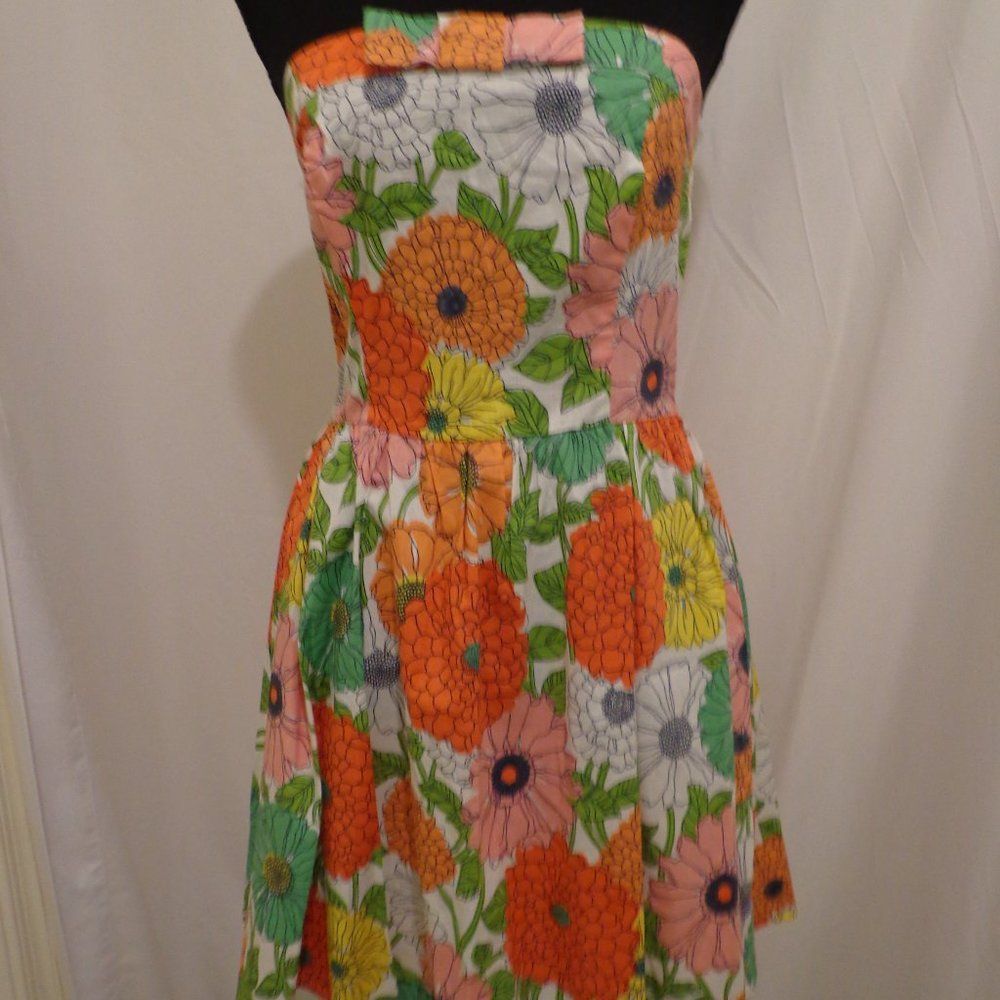 Floral BeBop Strapless Dress Size M